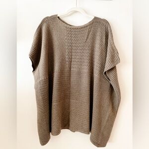 LOFT Textured Brown Sleeveless Sweater